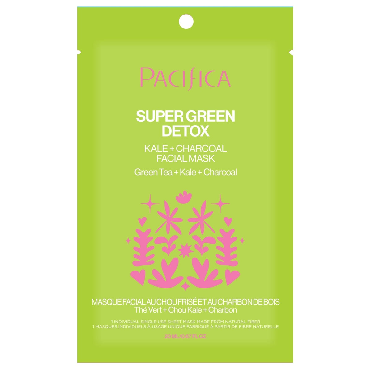 Super Green Detox Kale & Charcoal Detox Facial Mask - Pacifica