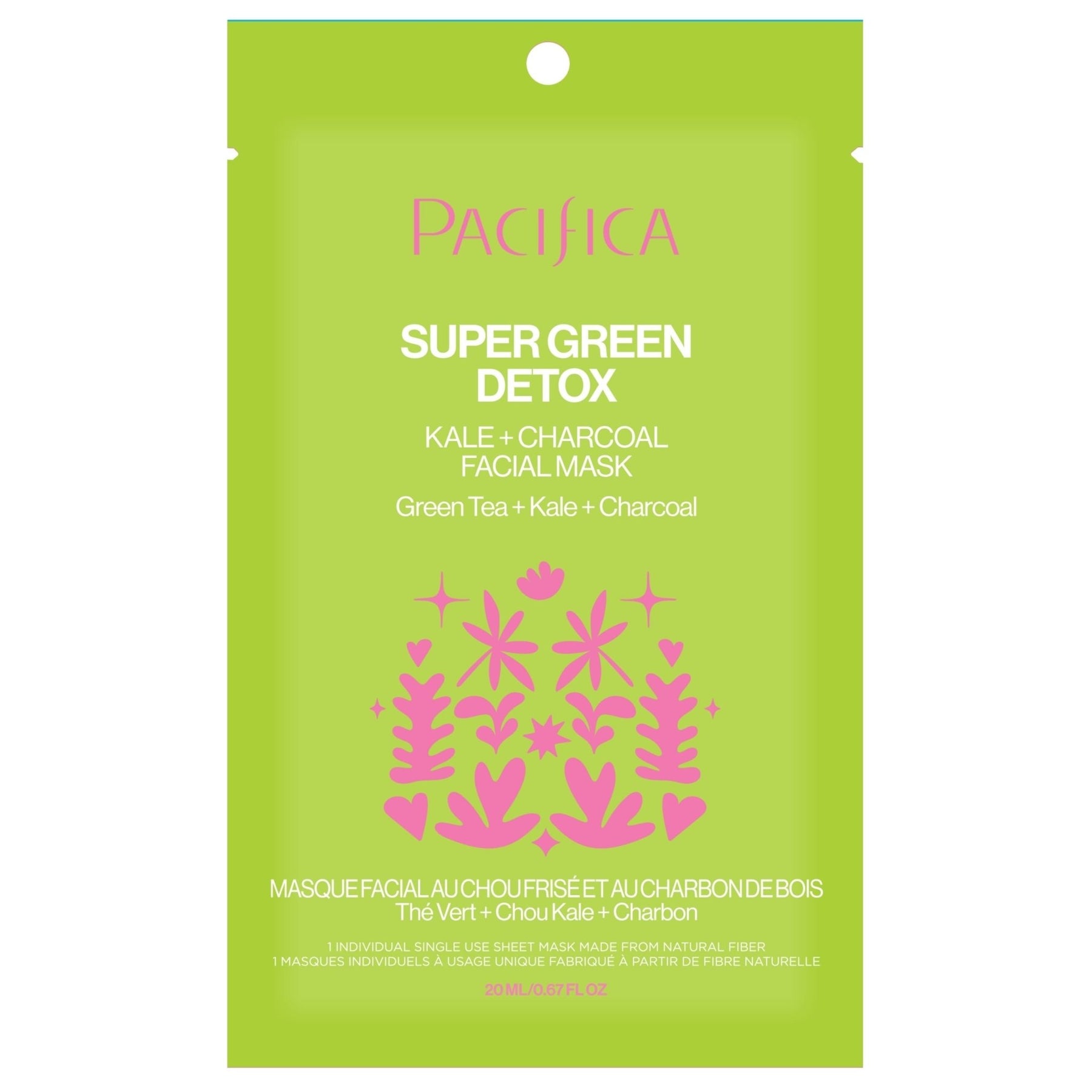 Super Green Detox Kale & Charcoal Detox Facial Mask - Pacifica