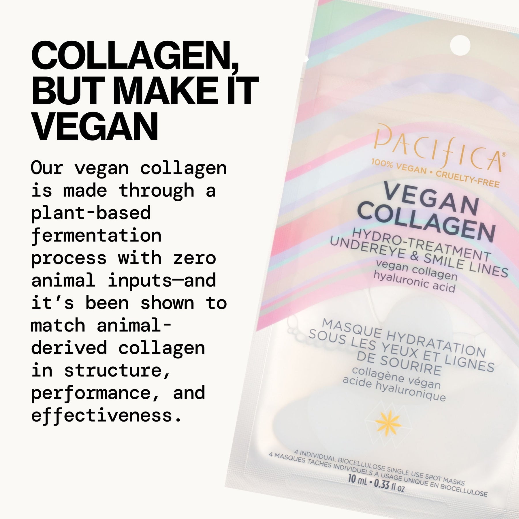 Vegan Collagen Hydro-Treatment Undereye & Smile Lines - 4pk - Skin Care - Pacifica Beauty