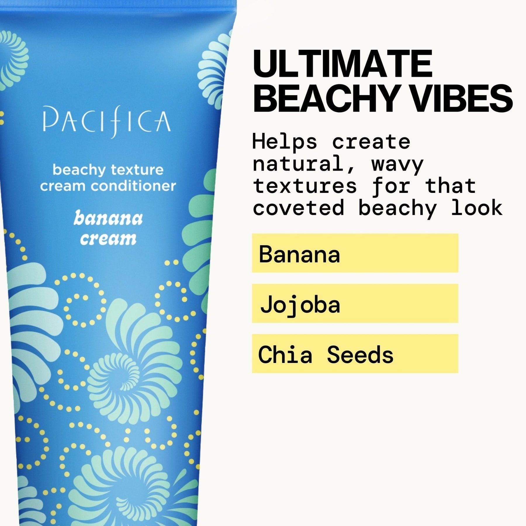 Banana Cream Beachy Texture Cream Conditioner - Pacifica