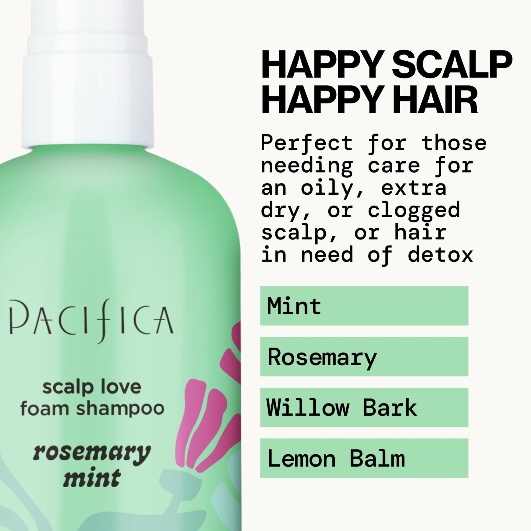 Rosemary Mint Scalp Love Foam Shampoo - Pacifica