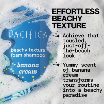 Banana Cream Beachy Texture Foam Shampoo - Pacifica