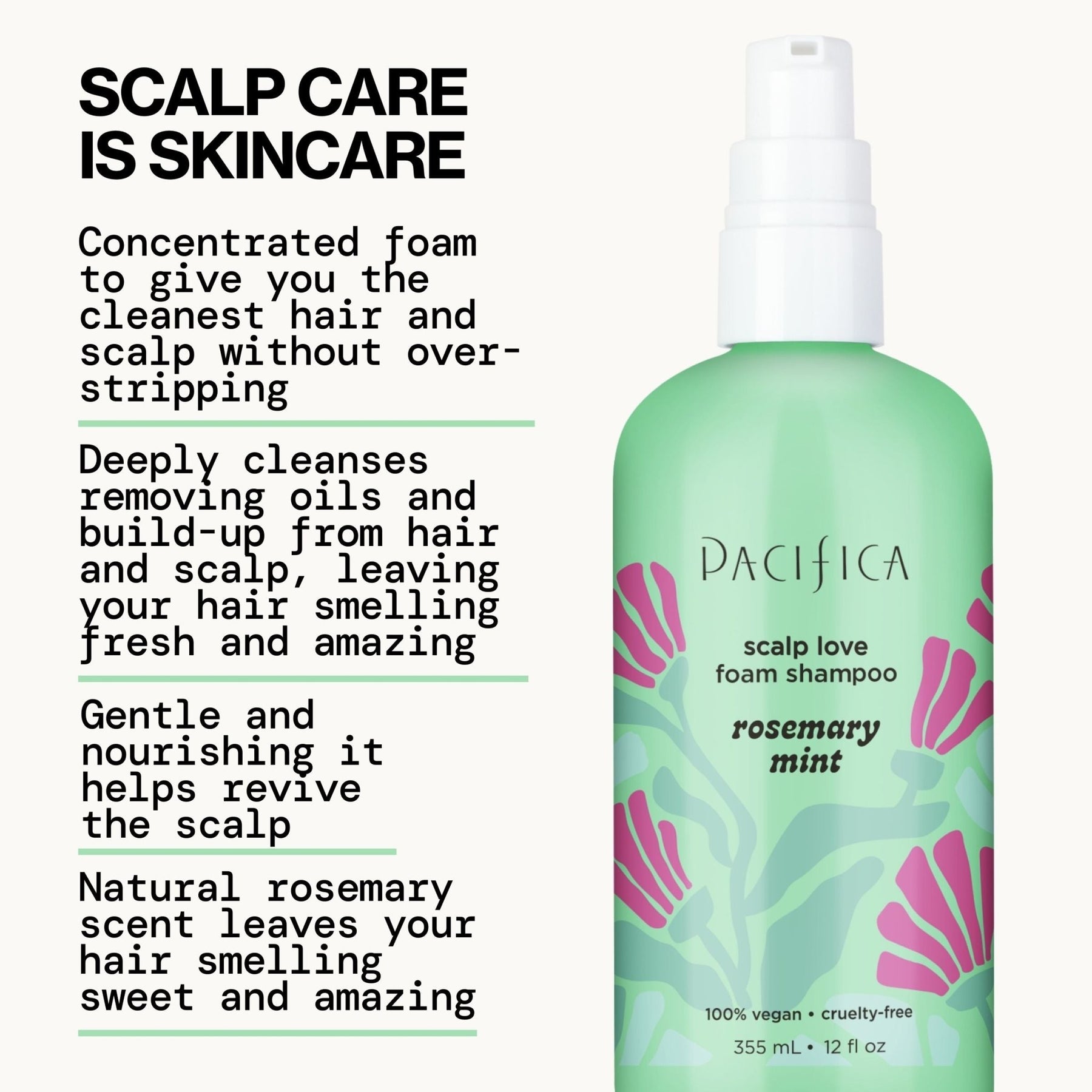Rosemary Mint Scalp Love Foam Shampoo - Pacifica