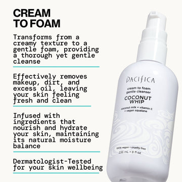 Coconut Whip Cream to Foam Gentle Cleanser - Pacifica