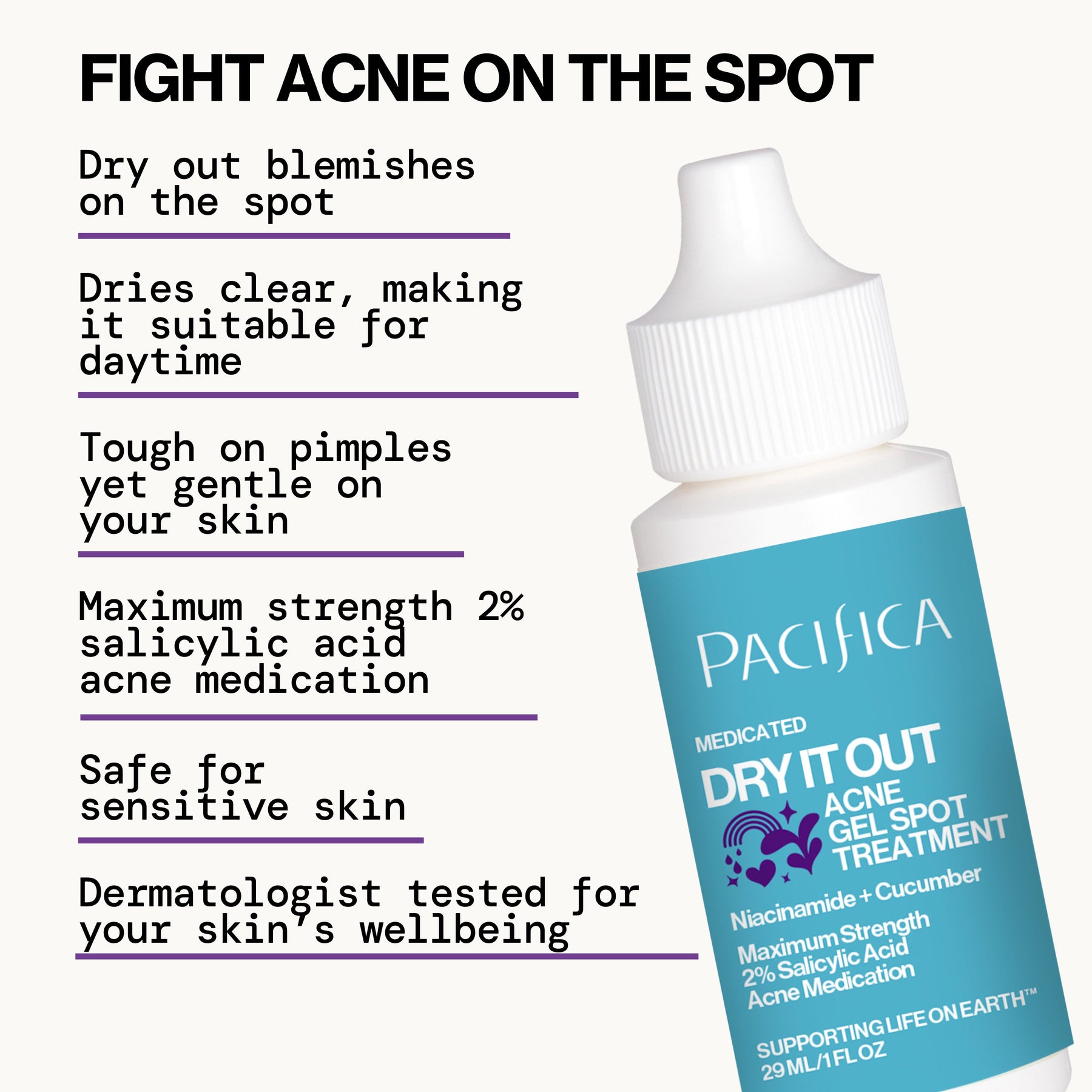 Dry It Out Acne Gel Spot Treatment - Skin Care - Pacifica Beauty