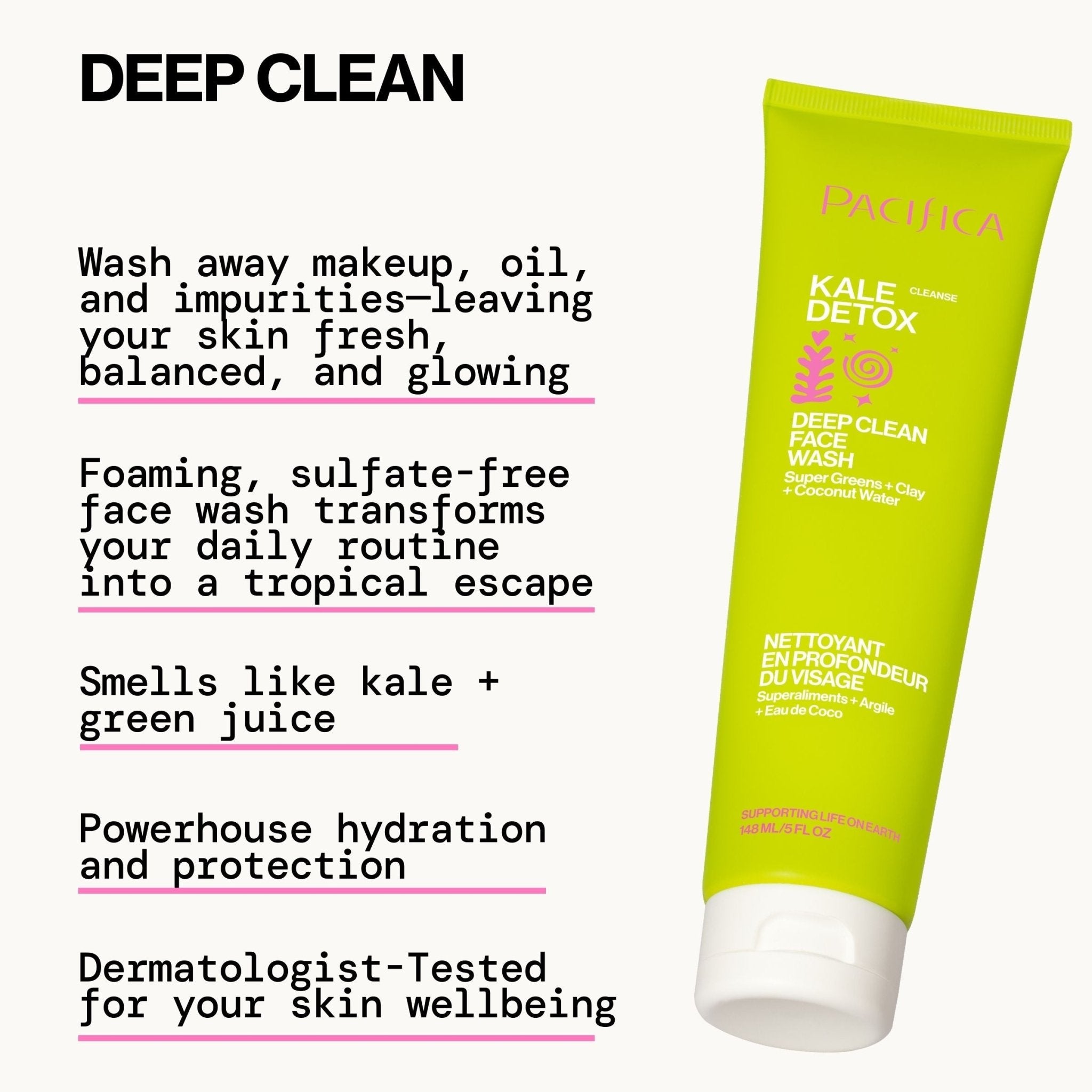 トリートメント 3-17 ダークグリーン Kale Detox Deep Cleaning Face Wash | Combination and Oily Skin