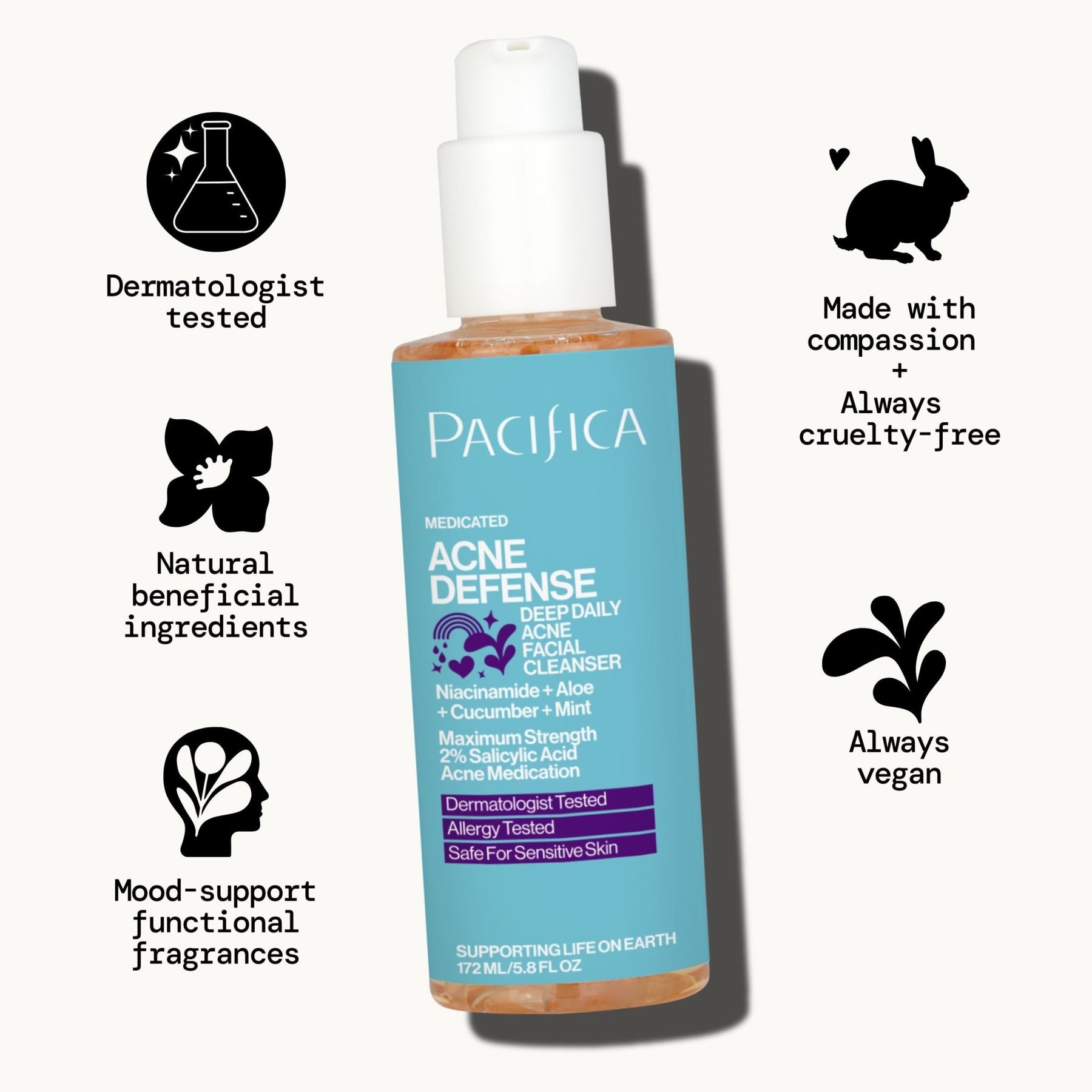 Acne Defense Face Wash - Pacifica