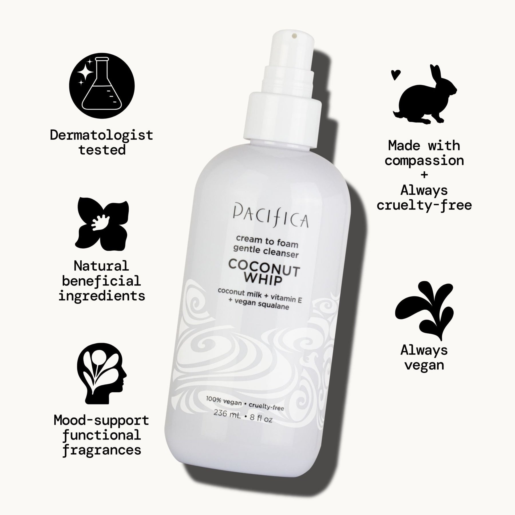 Coconut Whip Cream to Foam Gentle Cleanser - Pacifica