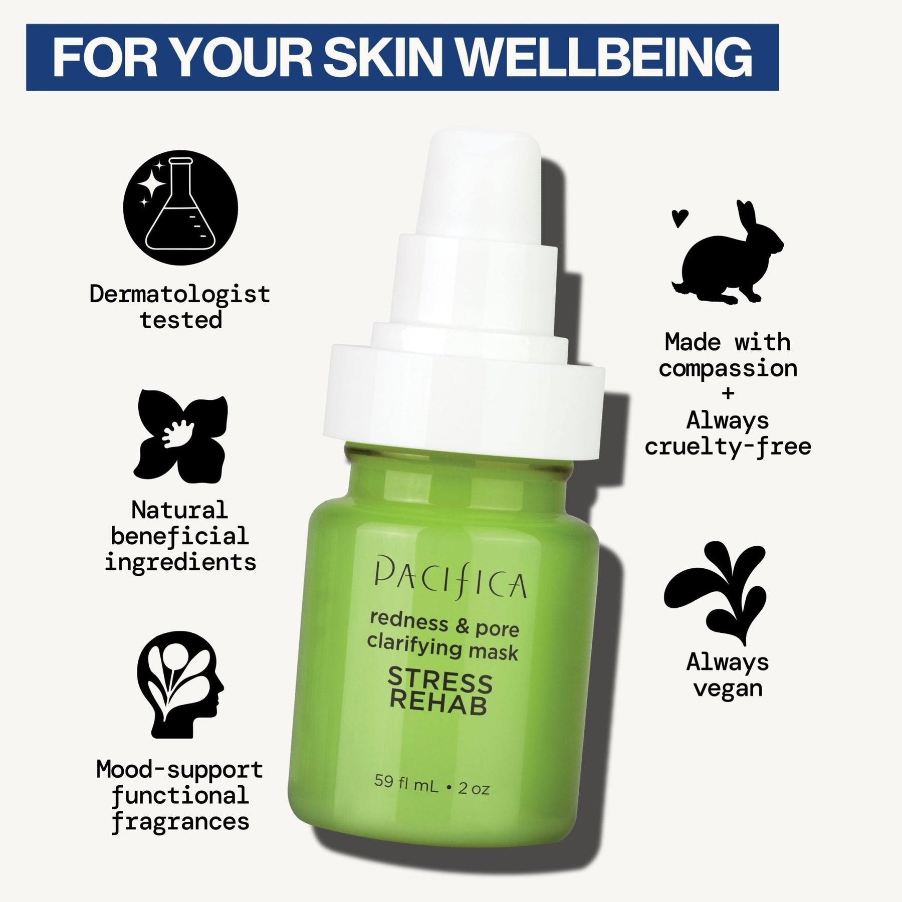 Stress Rehab Redness & Pore Clarifying Mask - Pacifica