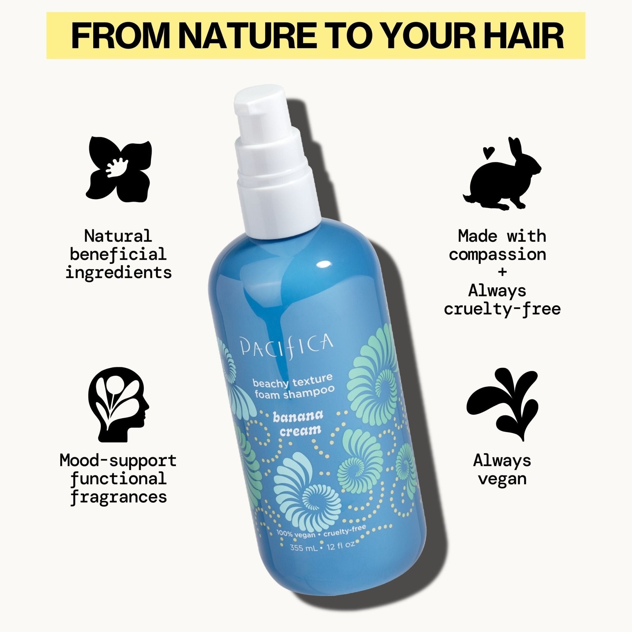 Banana Cream Beachy Texture Foam Shampoo