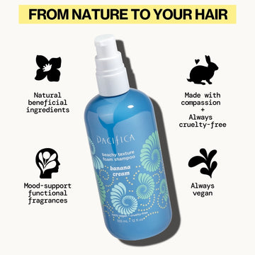 Banana Cream Beachy Texture Foam Shampoo - Pacifica