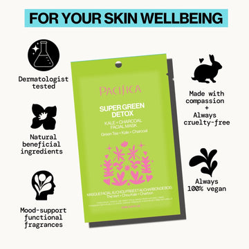Super Green Detox Kale & Charcoal Detox Facial Mask - Pacifica