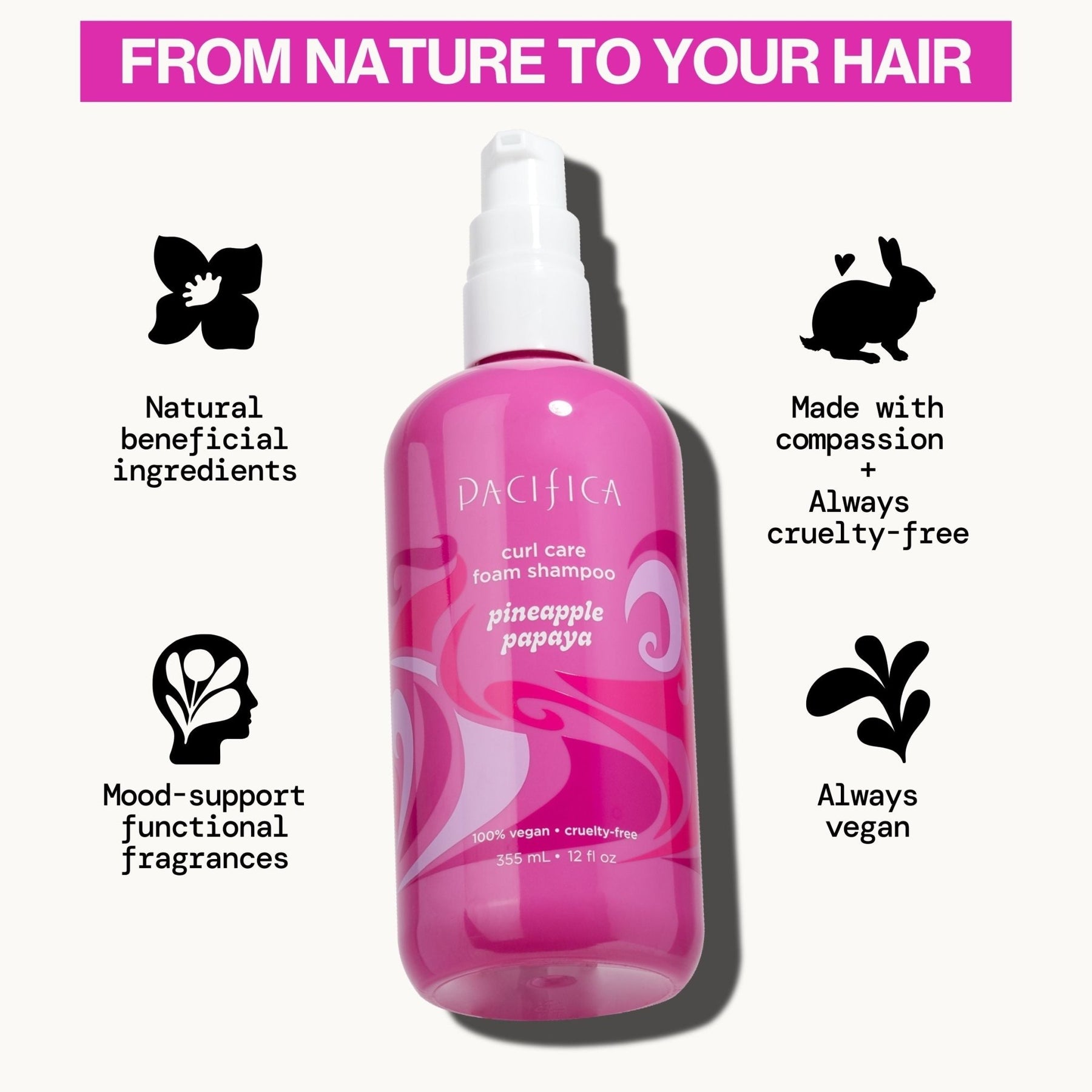 Pineapple Papaya Curl Care Foam Shampoo - Pacifica