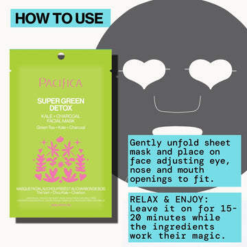 Super Green Detox Kale & Charcoal Detox Facial Mask - Pacifica