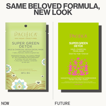 Super Green Detox Kale & Charcoal Detox Facial Mask - Pacifica