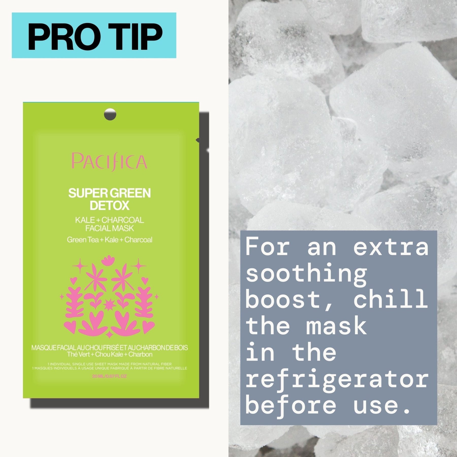 Super Green Detox Kale & Charcoal Detox Facial Mask - Pacifica