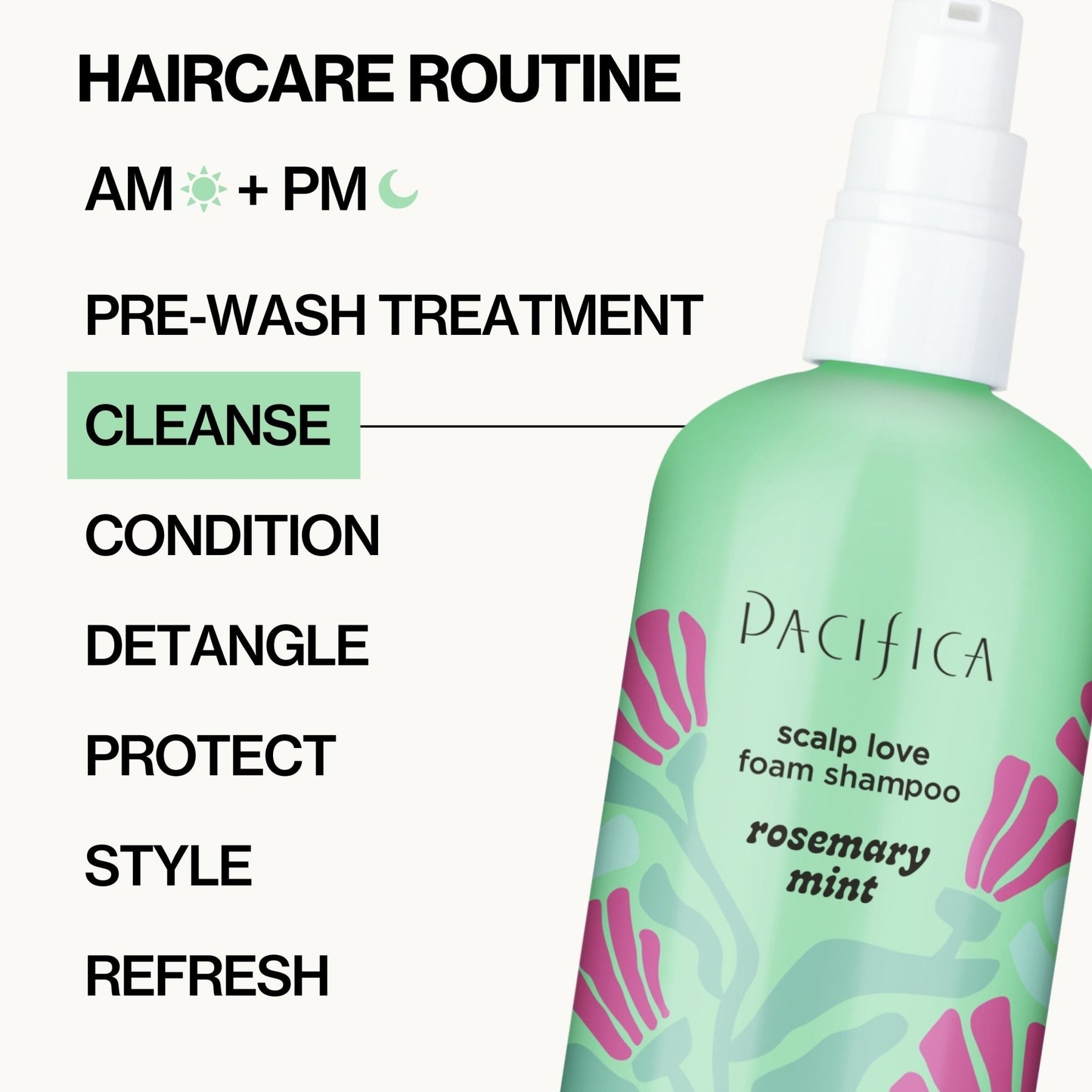 Rosemary Mint Scalp Love Foam Shampoo - Pacifica