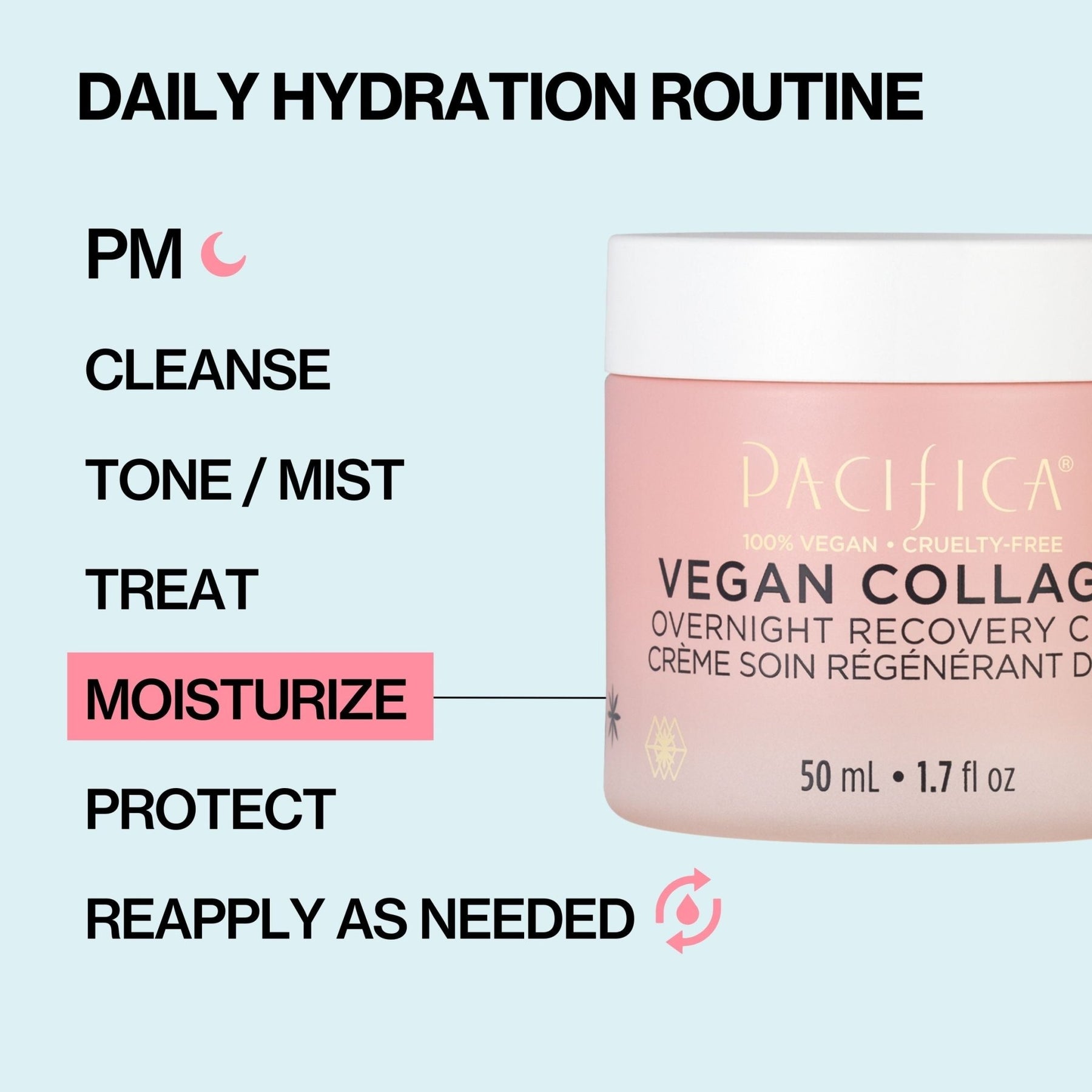 Vegan Collagen Overnight Recovery Cream - Pacifica
