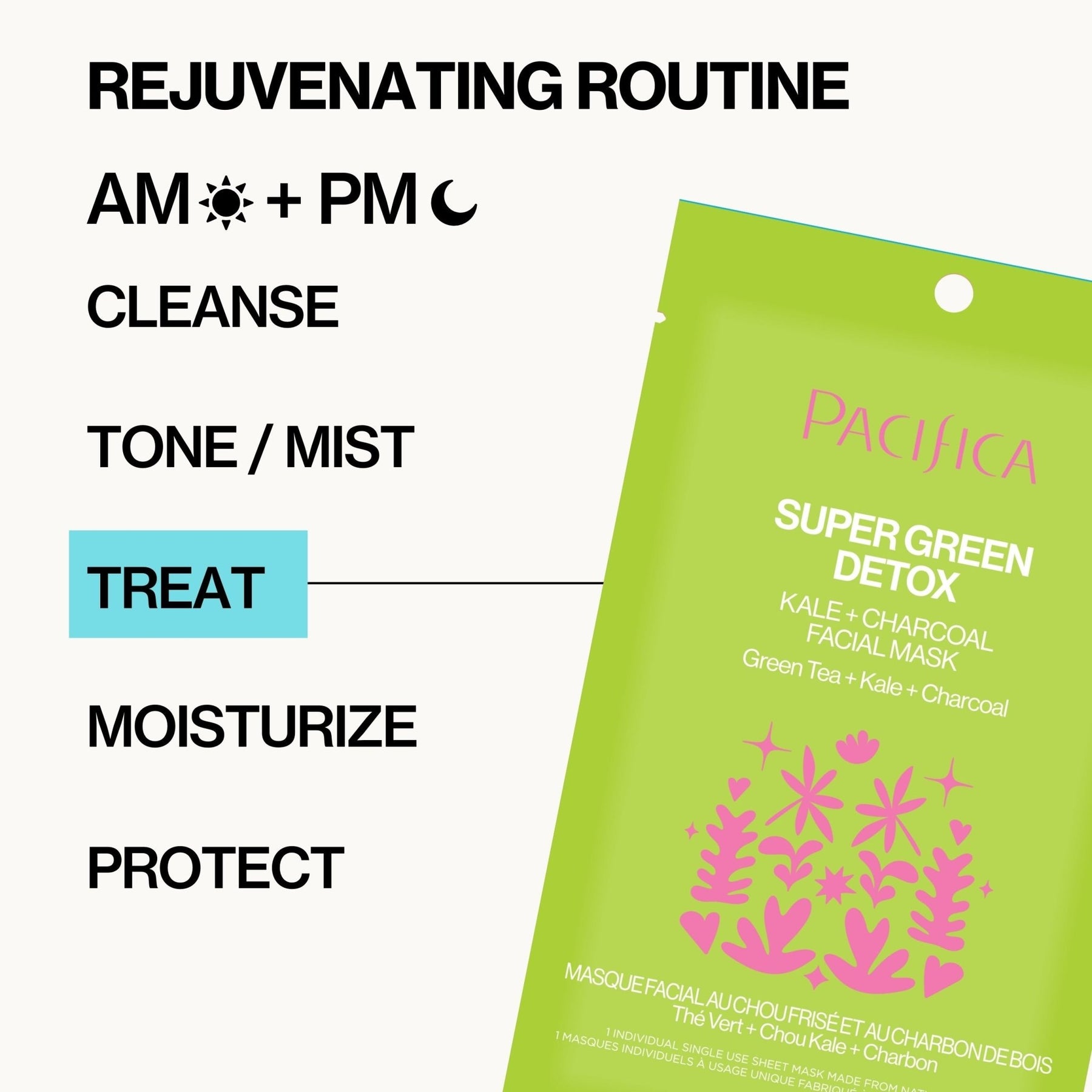 Super Green Detox Kale & Charcoal Detox Facial Mask - Pacifica