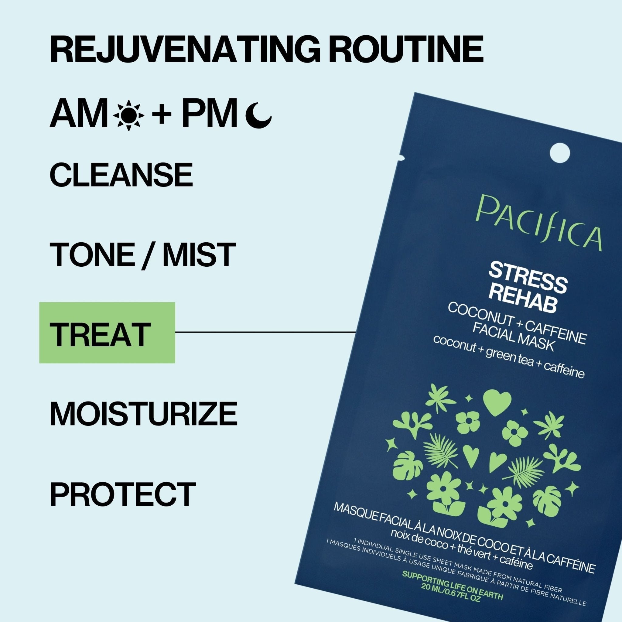 Stress Rehab Coconut & Caffeine Facial Mask | Pacifica