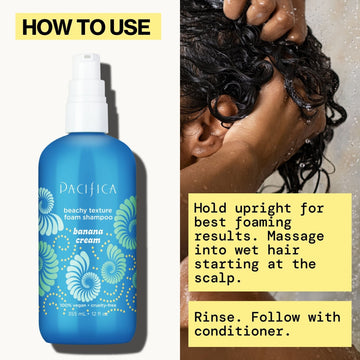 Banana Cream Beachy Texture Foam Shampoo - Pacifica