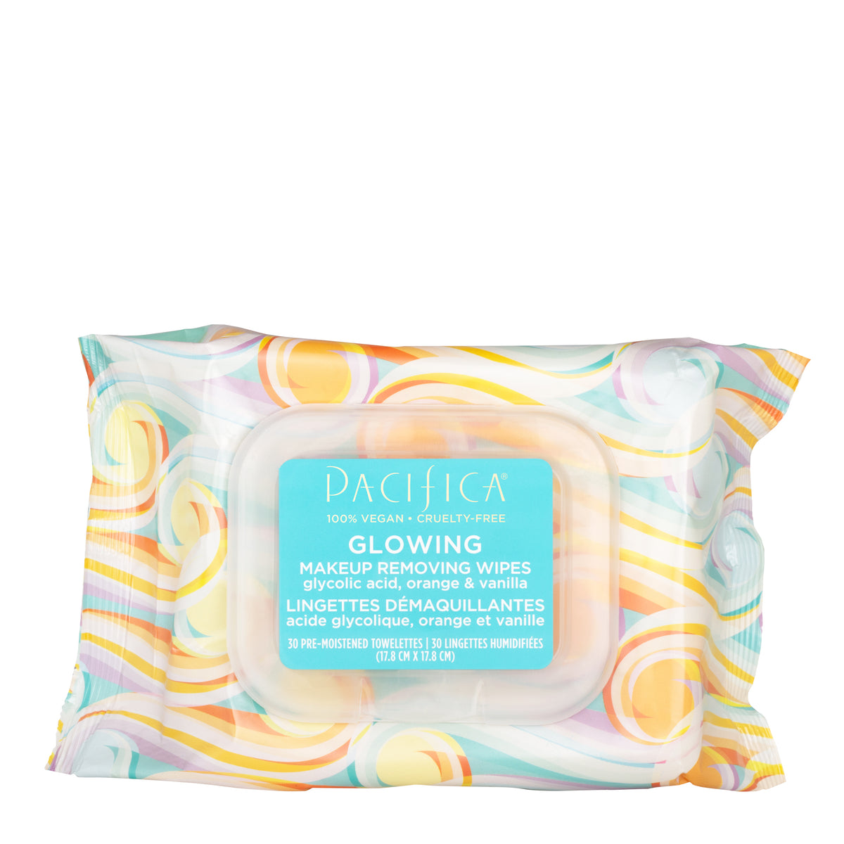 Glowing Glycolic Acid, Orange & Vanilla Makeup Removing Wipes - Skin Care - Pacifica Beauty