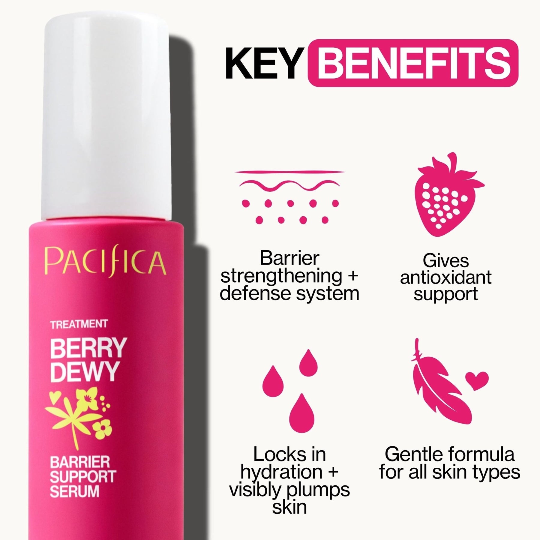 Berry Dewy Barrier Support Serum - Pacifica