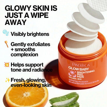 Glow Baby Brightening Peel Pads 10% AHA + BHA - Pacifica