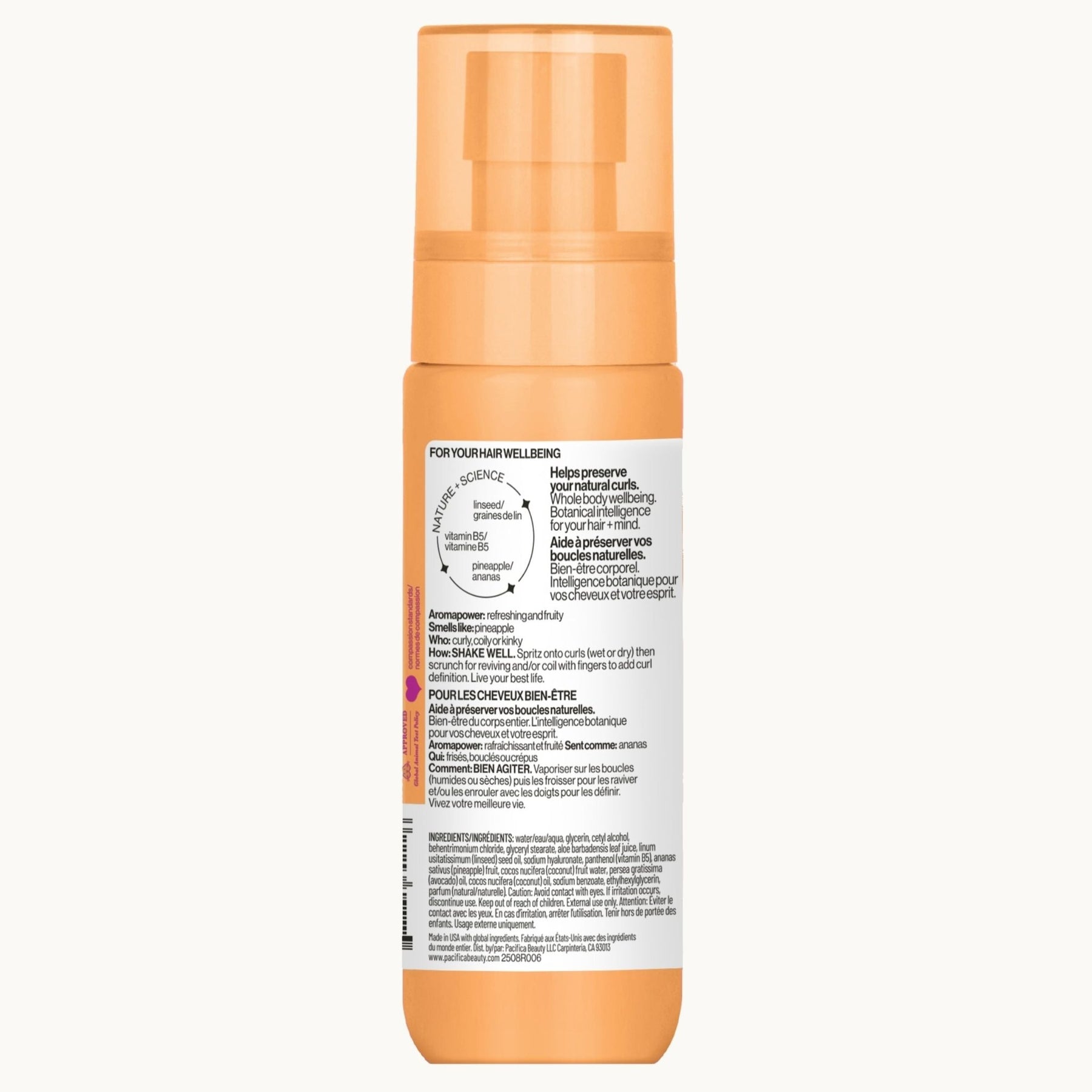 Pineapple Curls Frizz Control & Curl Reboot Mist - Pacifica