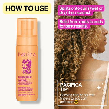 Pineapple Curls Frizz Control & Curl Reboot Mist - Pacifica