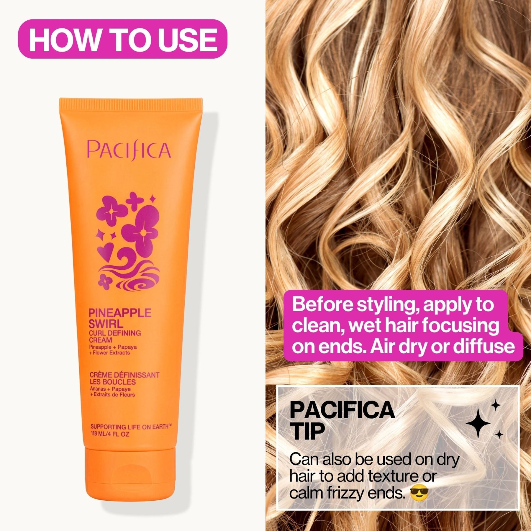 Pineapple Swirl Curl Defining Cream - Pacifica