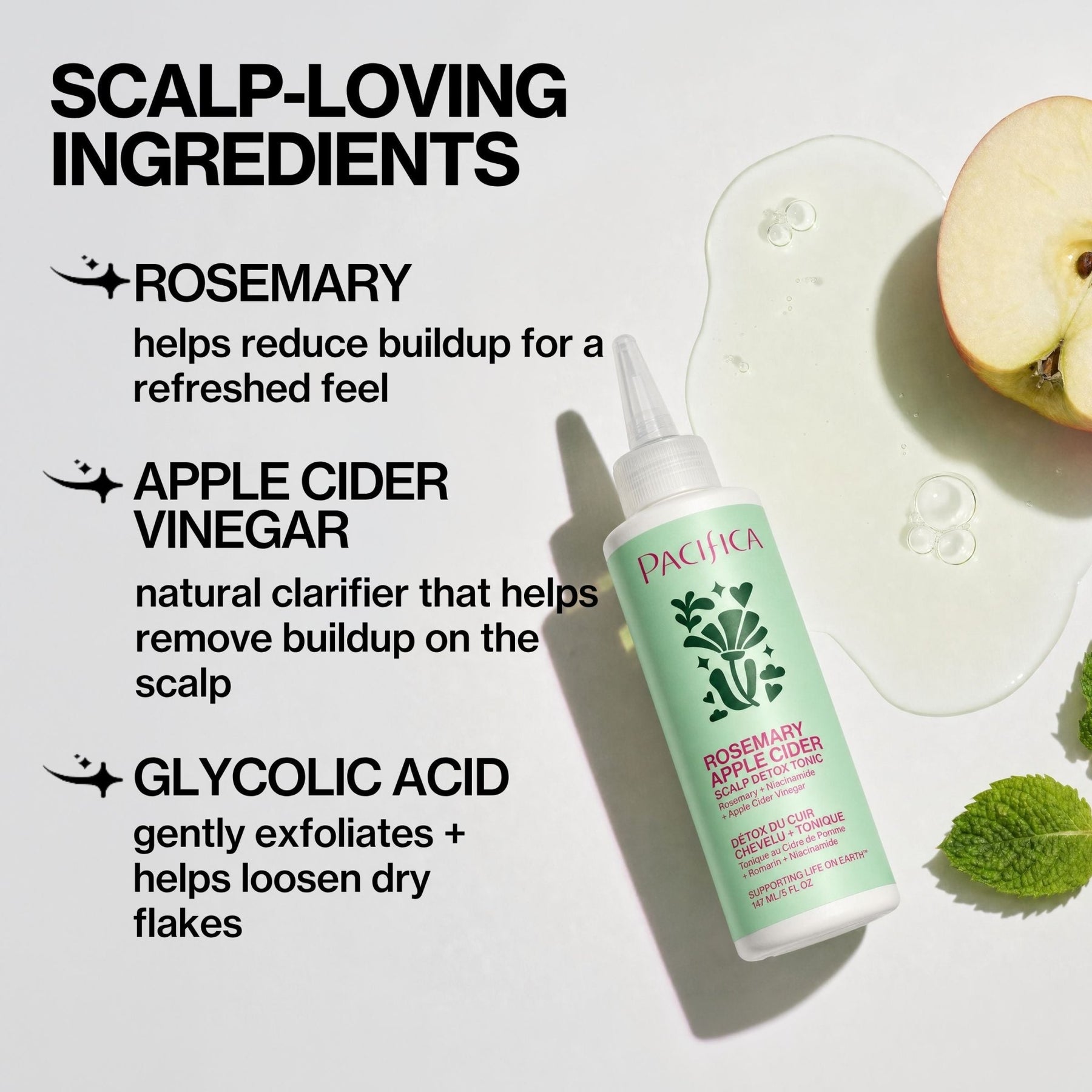 Rosemary Apple Cider Scalp Detox Tonic - Pacifica