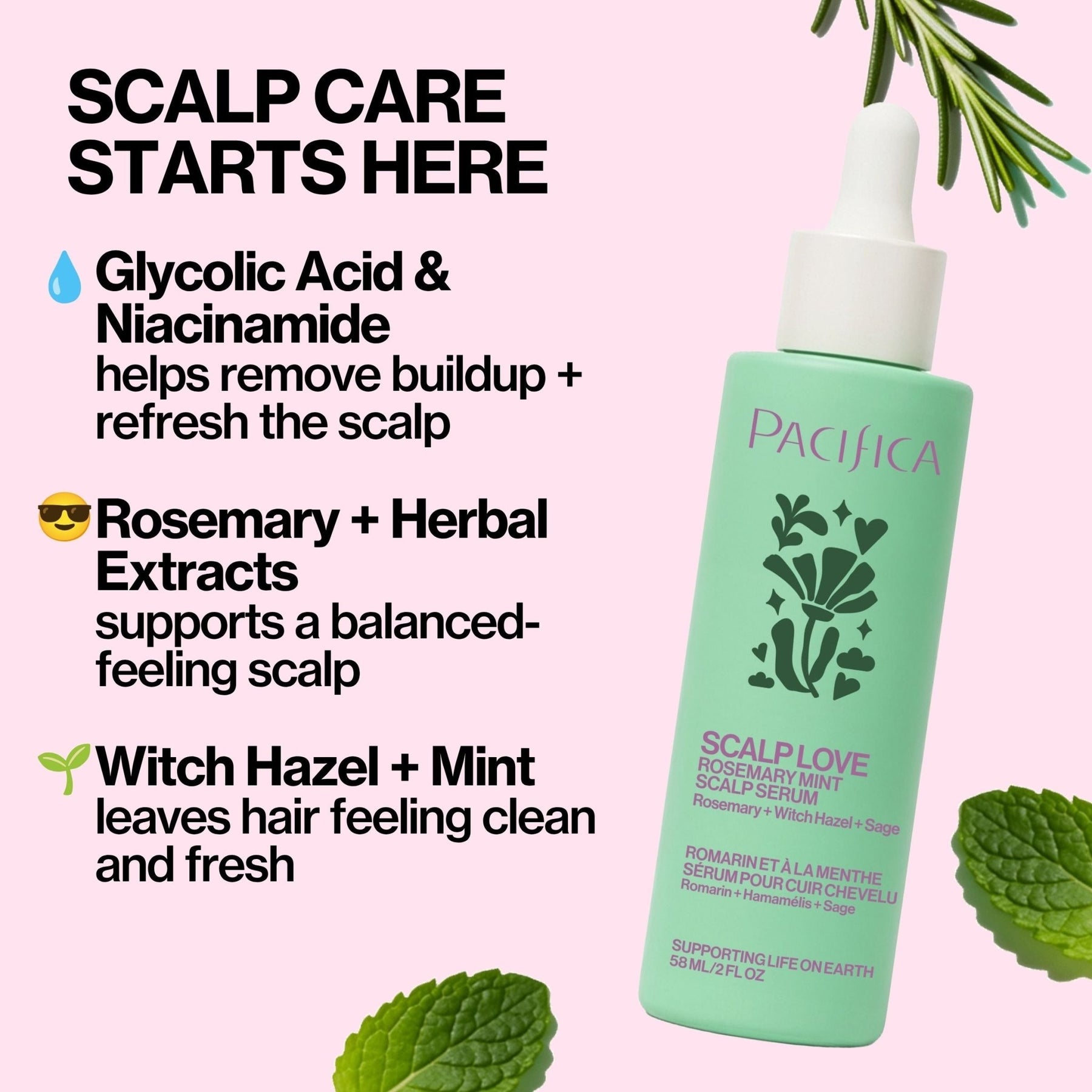 Scalp Love Rosemary Mint Serum - Pacifica