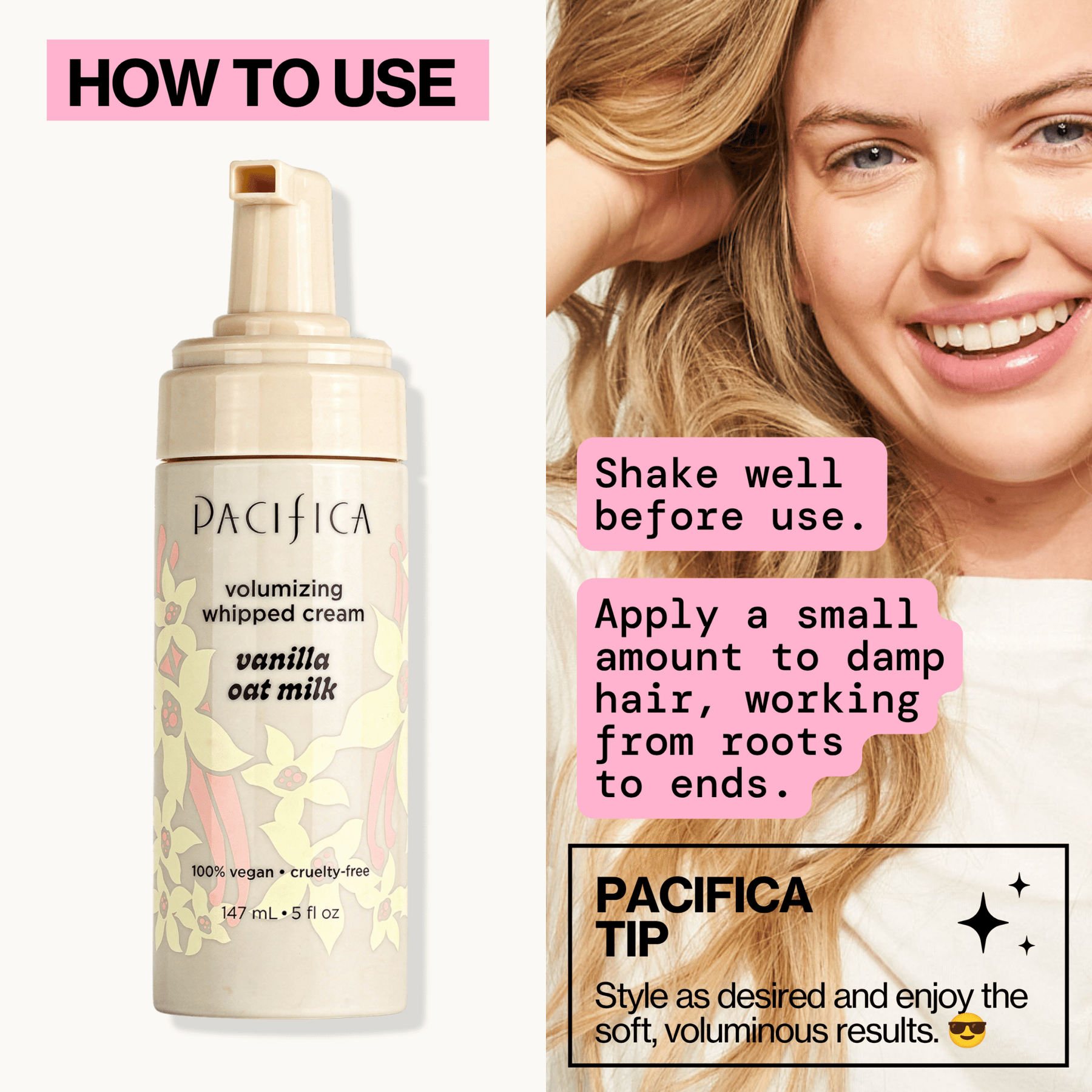 Vanilla Oat Milk Volumizing Mousse - Pacifica