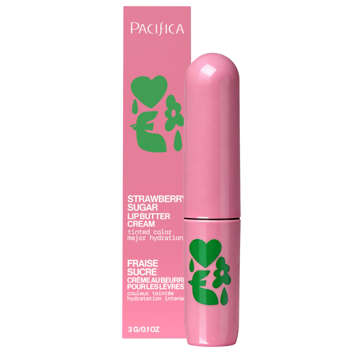 Strawberry Sugar Lipbutter Cream - - Pacifica Beauty
