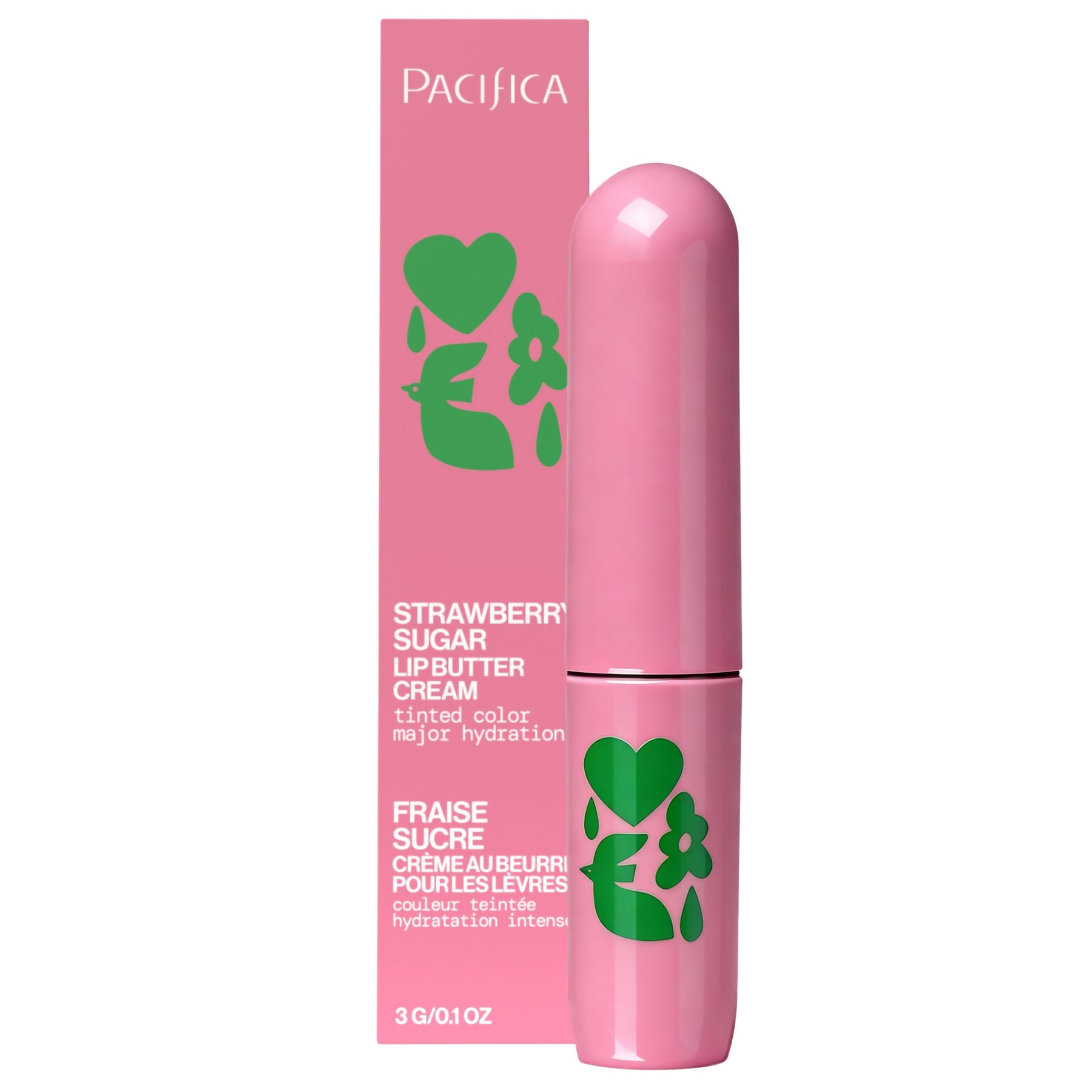 Strawberry Sugar Lipbutter Cream - - Pacifica Beauty