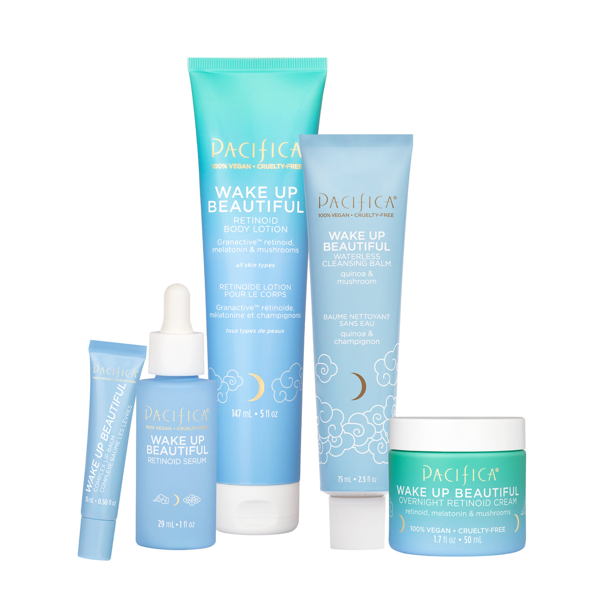 Wake Up Beautiful Skincare and Body Essentials - Bundles - Pacifica Beauty