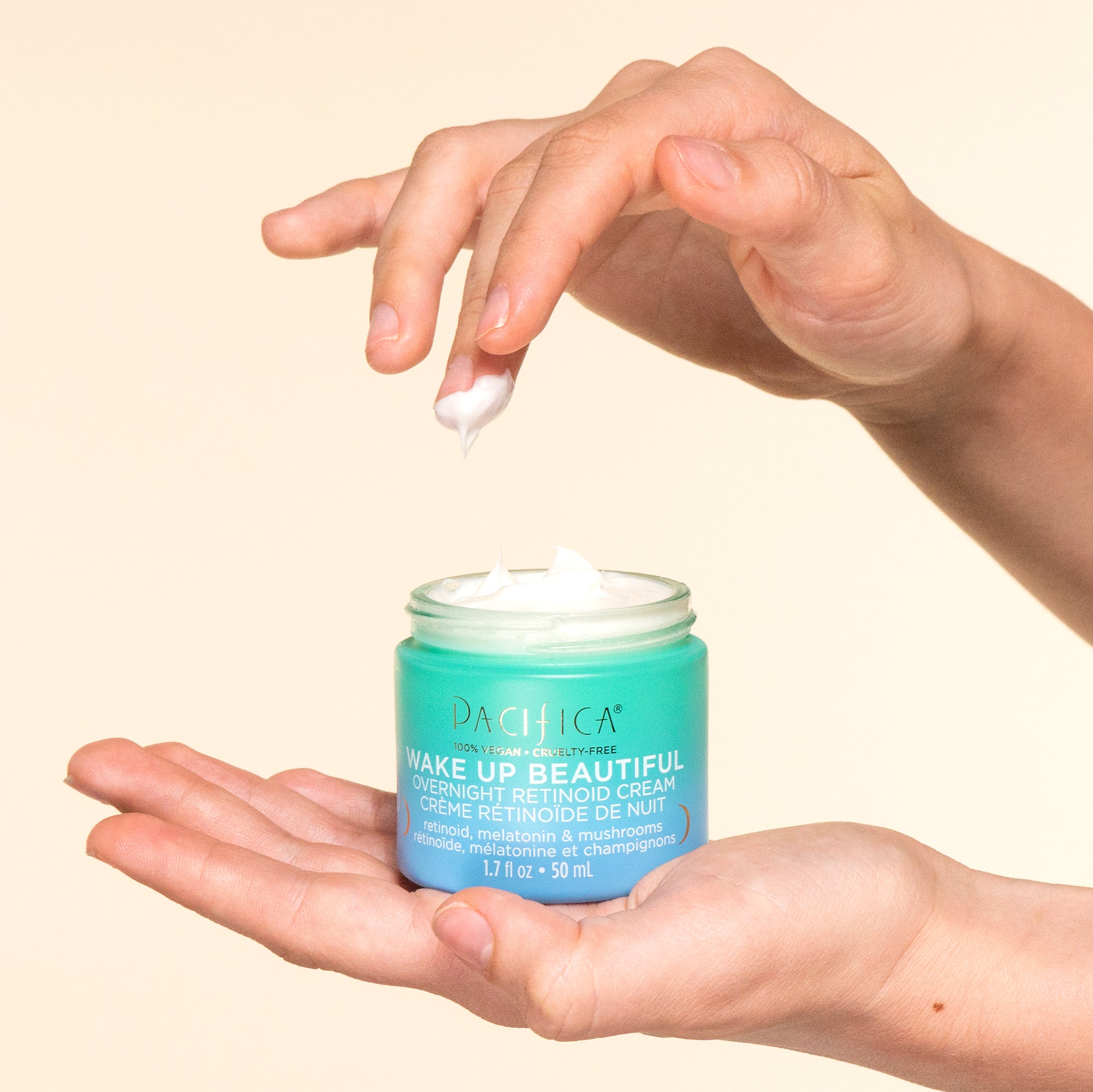 Wake Up Beautiful Overnight Retinoid Cream – Model