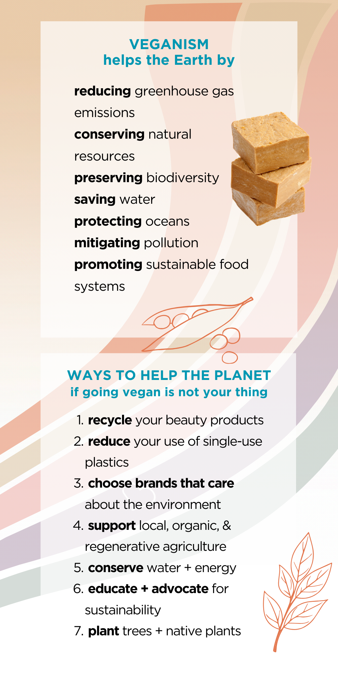 List of reasons veganism helps the earth. List of ways to also help the planet.