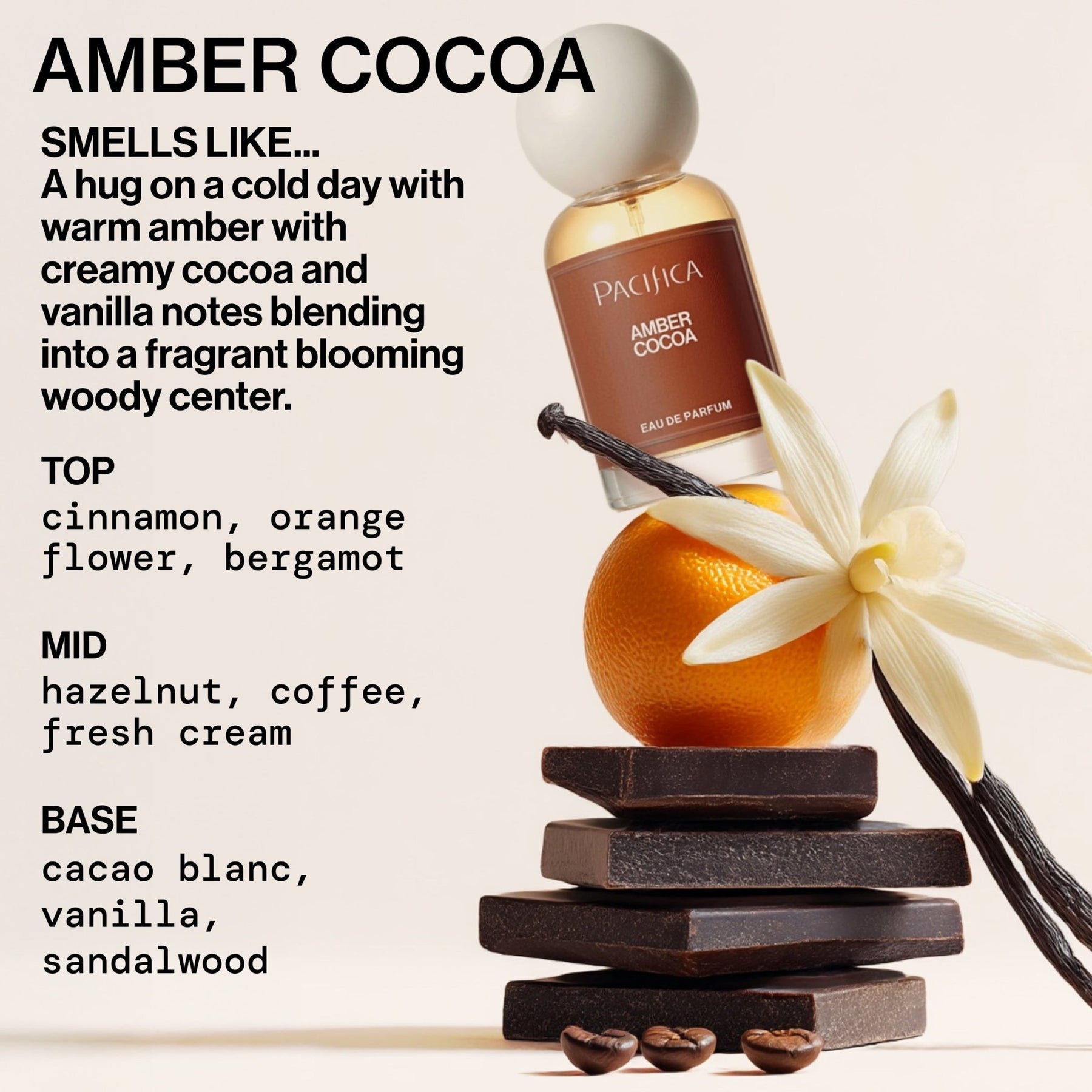 Amber Cocoa Eau de Parfum - Pacifica