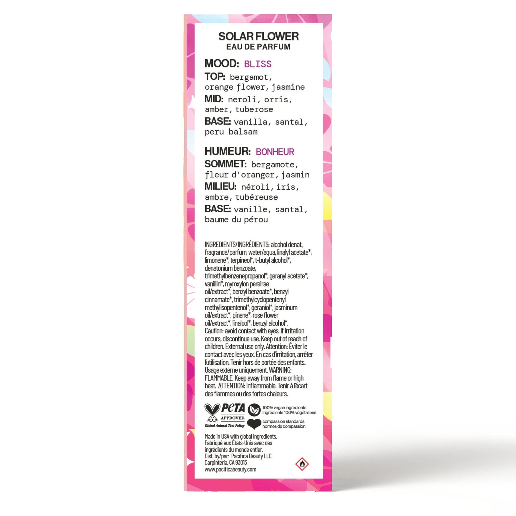 Solar Flower Eau de Parfum - - Pacifica Beauty