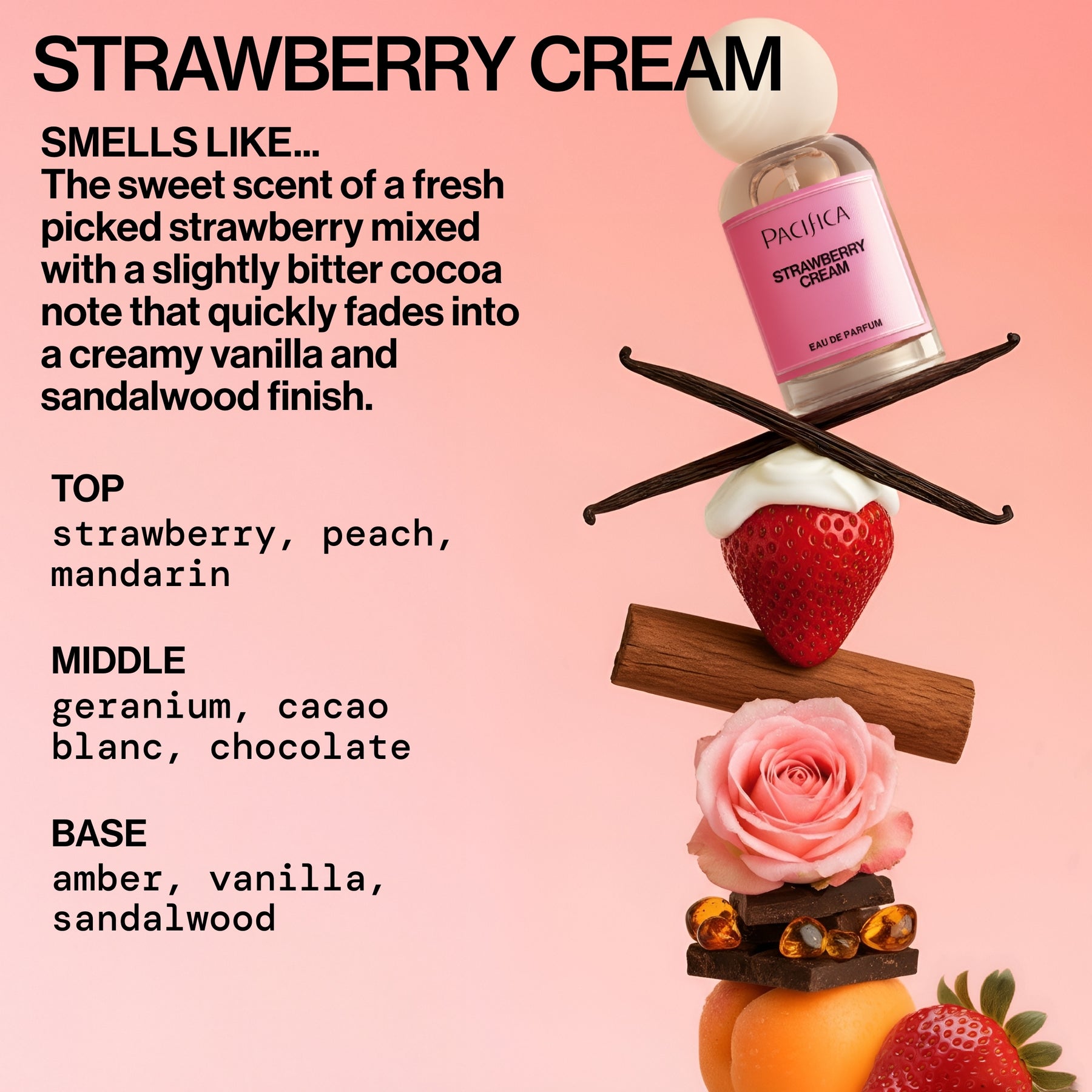 Strawberry Cream Eau de Parfum - - Pacifica Beauty