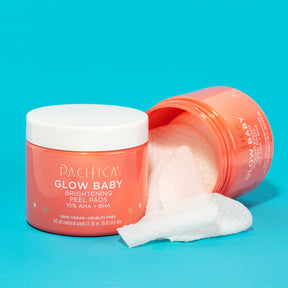 Glow Baby Brightening Peel Pads 10% AHA + BHA - Skin Care - Pacifica Beauty