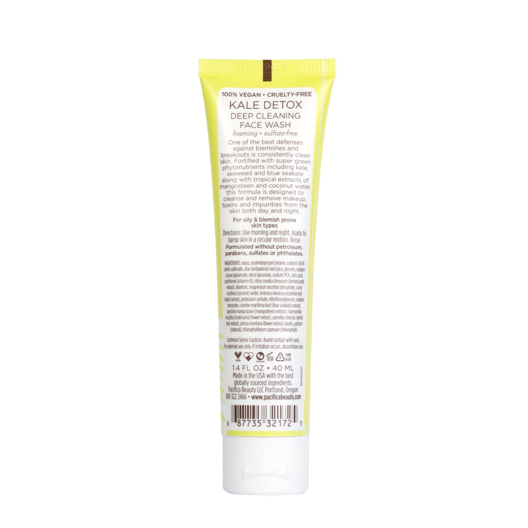 Kale Detox Deep Cleaning Face Wash Mini - Pacifica