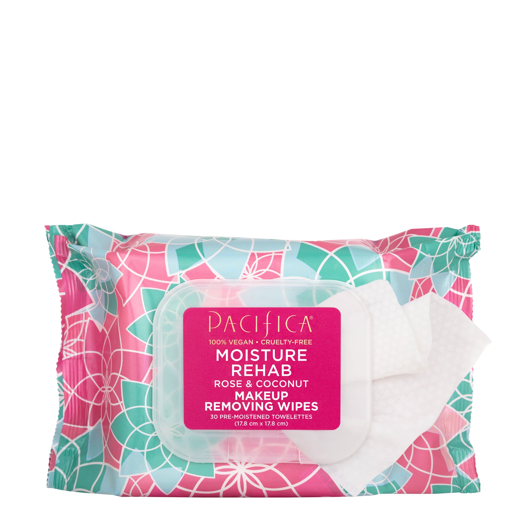 Moisture Rehab Rose & Coconut Makeup Removing Wipes - Skin Care - Pacifica Beauty