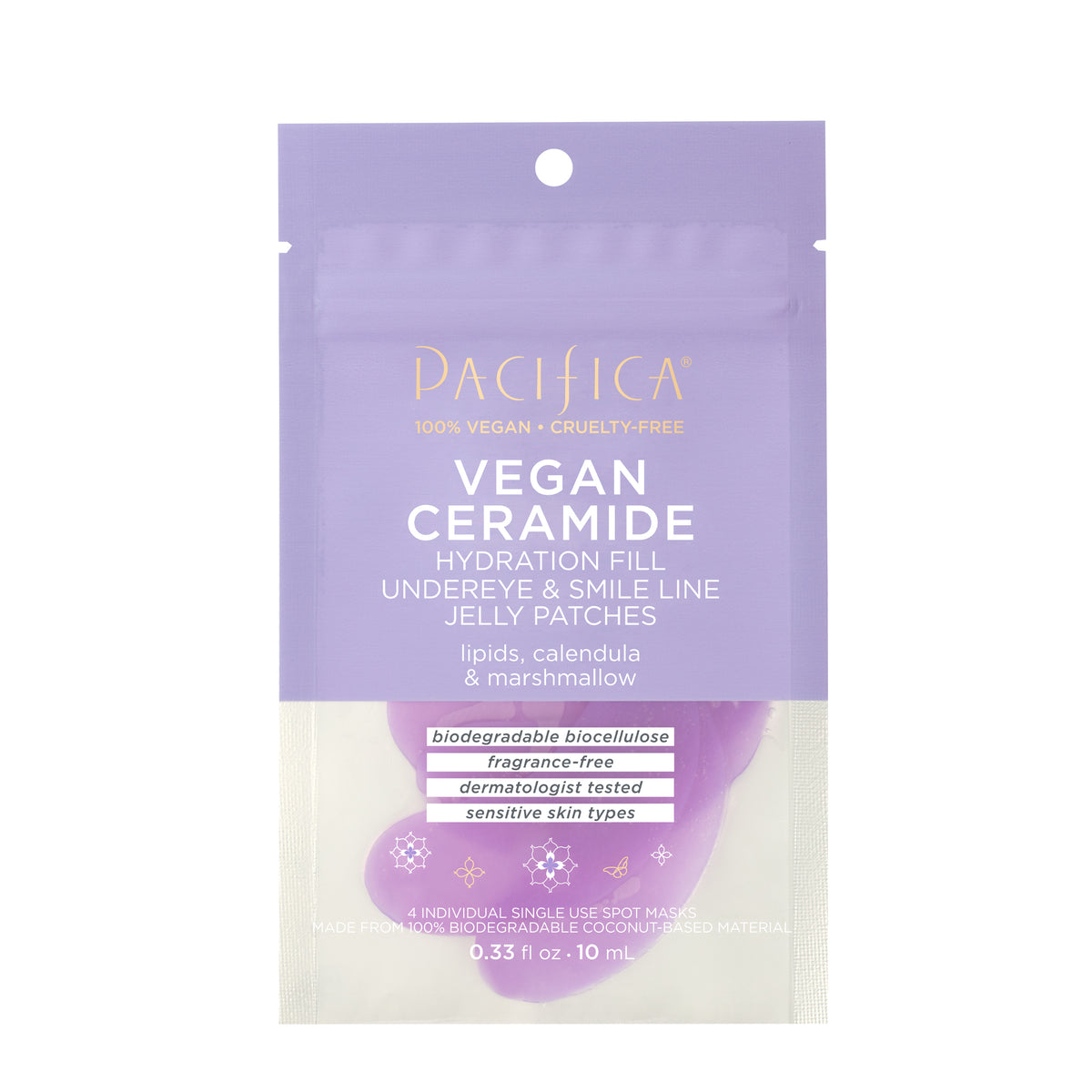 Vegan Ceramide Hydration Fill Undereye & Smile Line Jelly Patches - Skin Care - Pacifica Beauty