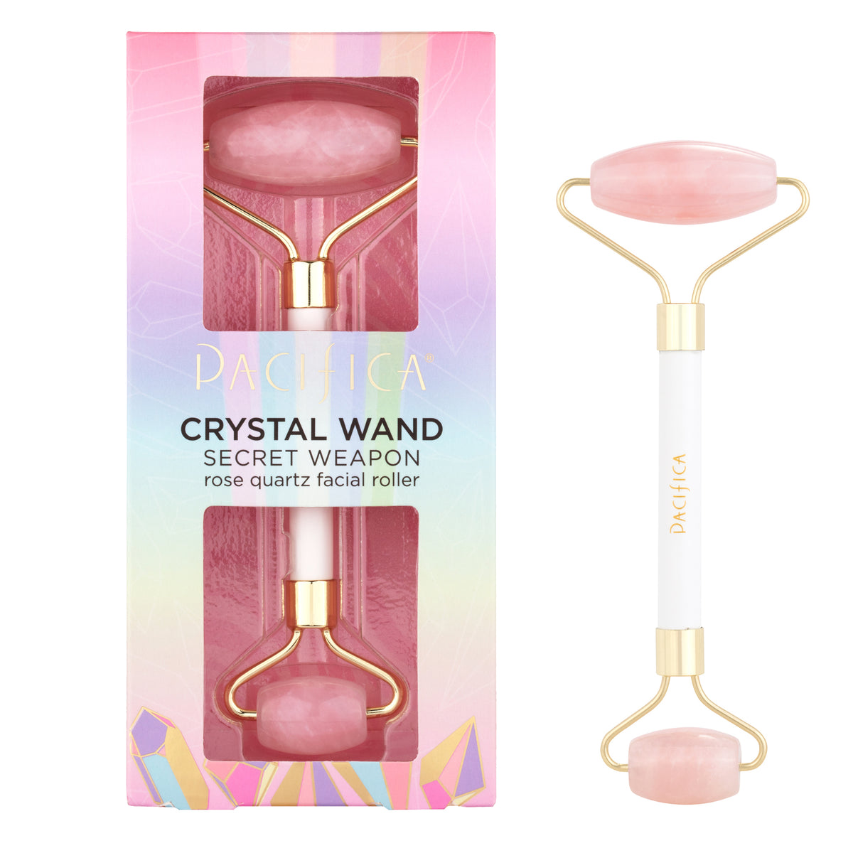 Crystal Wand Secret Weapon Rose Quartz Facial Roller - Skin Care - Pacifica Beauty